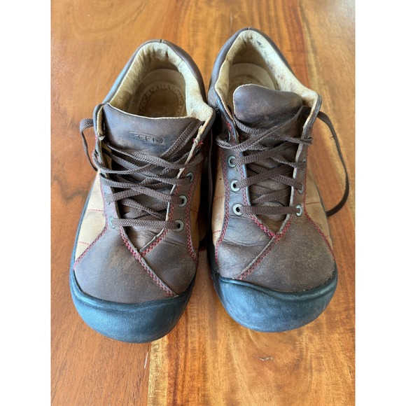 Keen Presidio Women's 11 Brown Leather Trail Hiking Sneakers - Picture 1 of 5